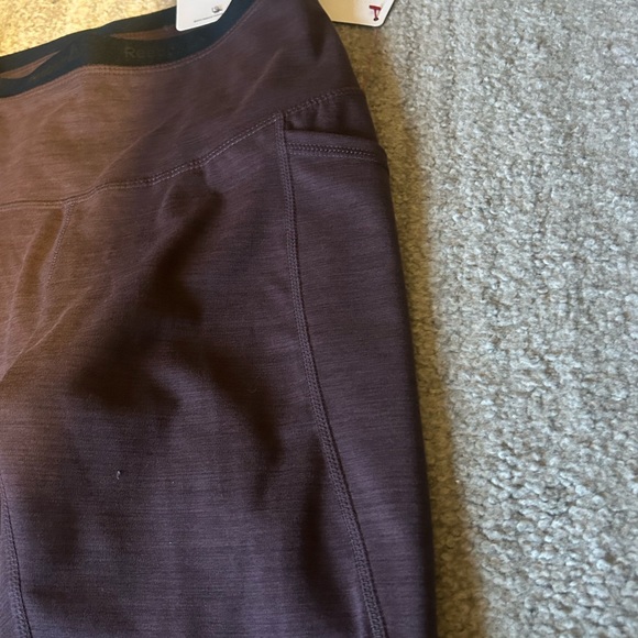 Reebok Purple Leggings Stretchy Athletic Bottoms sports bra and full zip jacket - Picture 5 of 16
